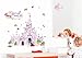 ufengke® Cartoon Princess Castle Wall Decals, Children's Room Nursery Removable Wall Stickers Murals