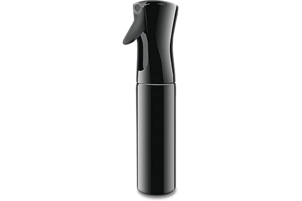 ETSAP (Black, 300ml) Refillable Empty Mist Water Spray Bottle for Taming Hair in Morning, Hairstyling, Plants, Pets (Black, 300ml)