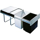 Hailo Tandem ahorro de espacio 2 x 18 litros Cubo de basura Carril Cubo de basura * 516100