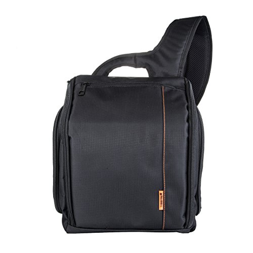 Sac en Bandouli  re pour Appareils Photo Vosmep Housses    Rangement pour Cam  ra DSLR Reflex Num  riques de Marque Canon   Nikon   Sony - de Haute Qualit   en Polyester   Imperm  able   Professionel aussi pour Voyage Orange DC005