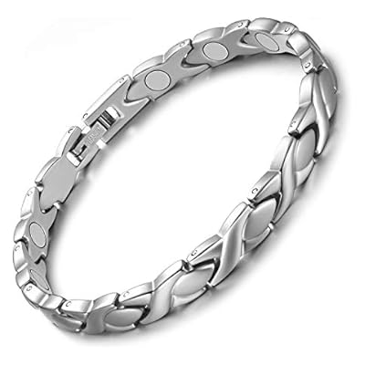 Jeracol Titanium Magnetic Bracelets For Women Bracelets Titanium Magnetic Brazaletes With 3500 Gauss Magnets Adjustable Wristband With Removal Tool & Jewellry Gift Box