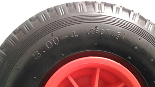 2x Sackkarrenrad 3.00-4 (2P.R) Luftbreifung 260×85 mm Sackkarre Ersatzrad - 6
