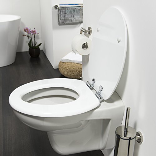 Tiger 250030646 WC-Sitz Grand Comfort, extra großer WC-Sitz für mehr Komfort, belastbar bis 250 KG, mit Absenkautomatik, Material: Holz, Farbe: weiß - 6