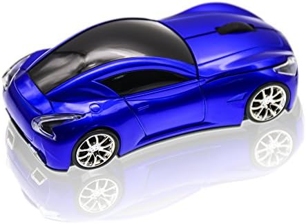 JLERU 2.4GHz Sports Car Shape Wireless Ergonomic Mice Optical Mouse for PC (blue)
