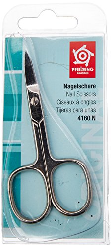 Pfeilring Nagelschere vernickelt 9cm gebogen - 2