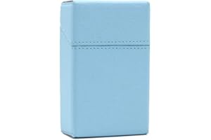 Obastyle Custodia per Pacchetto di Sigarette Regular e Slim in Pelle PU, Portasigarette 20 sigarette per Uomo e Donna, Magnetico e Soft Touch (Blu1, Regular)