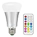 Produktbild (Pack of 6)Lennystone® 10W Led RGB Light Bulbs, Glühbirne Glühlampe LED Leuchtmittel Farbwechsel Licht mit IR Fernbedienung,Dimmbar Scheinwerfer Dekorative Beleuchtung (10W E27 6Pcs)