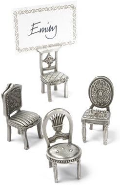 Pewter Chair Place Card Holders