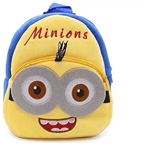 Blue Tree Velvet Kids School/Nursery/Picnic/Carry/Travelling Bag - 2 to 5 Age (Yellow_Blue School Bag)