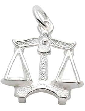 Silber 925 Sterling Silver Sternzeichen Anhänger - Waage - B. 22,2 mm - H. 17 mm