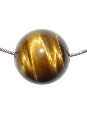 Tigerauge Kugel Ø ca. 20 mm als Anhänger mit Bohrung ca. 2,5 mm schöner brauner Schimmer.(3671)