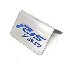 TRP TRADERS Brushed Stainless Steel Front Disc Brake Master Cylinder Guard for Yamaha R15 V3 (Blue)