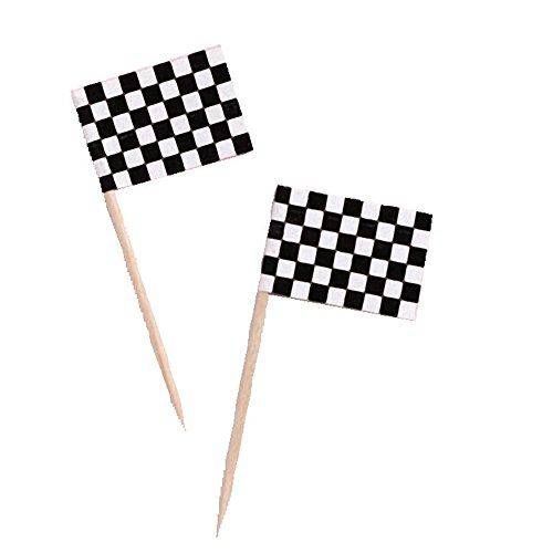 NEU Picker Black & White Check, 6,3 cm, 50 Stk.