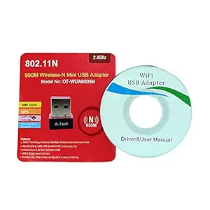 AS 2.4GHz Wireless USB Adapter 2.0 (Black) with 802.11b/g/n WiFi Standards which Supports Windows XP/Vista/Win 7/Win 10/Mac/Linux Operating System