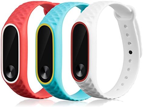 YEFOD Xiaomi Mi Band 2 Straps, Silicone Waterproof Replacement Accessories Band Bracelet Wrist Strap for Xiaomi Mi Band 2