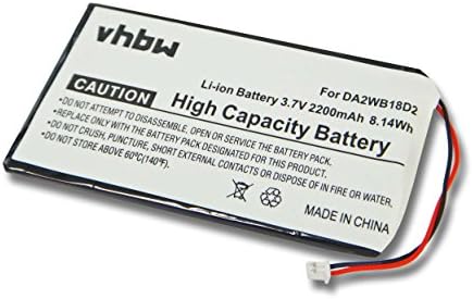 vhbwReplacement Battery compatible with Iriver H110, H120, H140, H320, H340 MP3-Player Music Player (2200 mAh, 3.7 V, Li-polymer)