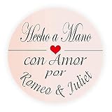 Las pegatinas son perfectas para agregar ese toque de acabado rústico a sus uniones de obsequios, bodas o aniversarios.