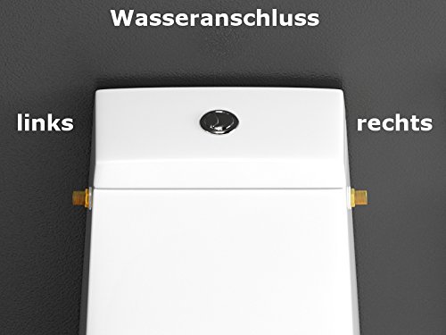 Design Stand WC Kombination inkl Spülkasten und WC Sitz mit Absenkautomatik aus Duroplast Randlos Rimfree für waagerechten und senkrechten Abgang KB1223-R - 2