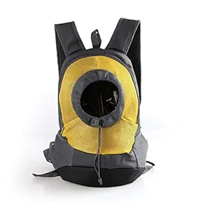 SRI Adjustable Puppy Cat Pet Carrier Travel Bag for Traveling Hiking Camping (Yellow)