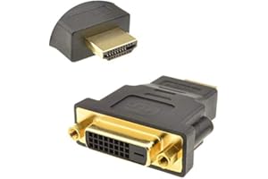 Keple Adaptateur DVI à HDMI (DVI-D Dual Link 24+1) Adaptateur HDMI Mâle à DVI Femelle avec Cordon Plaqué Or Convertisseur 1080P Full HD Adaptateur Hdmi à Péritel