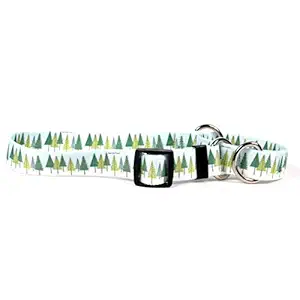 Yellow Dog Design Winter Trees Martingale Dog Collar-Size Medium-1