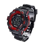 VJGOAL Unisex Uhren, Damen und Herren Schwarz Cool Elektronische Uhr Armbanduhren Watch Sportuhr