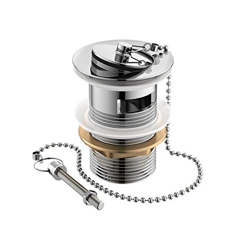 Desagüe para lavabo, cromado, estilo moderno, tapón especial residuos, de iBathUK