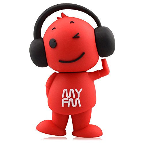 818-Shop No4400080032 USB-Pendrive 32GB música divertida DJ FM radio colour rojo