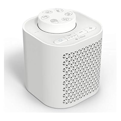 White Noise Machine, Portable Sleep Sound Machine With 6 Natural Sounds For Baby Soothing, Adult Therapy, Tinnitus Relief And Relaxation With Timer - Battery Or Mains Powered