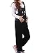 DEHANG Women Cotton Maternity Pants With Pockets Suspender Pants Bib Size M - Black
