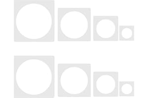 CSDPC 8Pcs Template for Crafts, Heart/Snow/Circles Shaped Templates,Reusable Painting Stencils, Plastic Templates Stencils for DIY Drawing Crafts, Home Decoration, Wall Decor,Airbrush Painting (Circles)