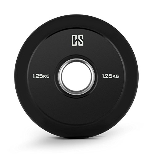 CAPITAL SPORTS Elongate Bumper Plate Hantelgewichte (Gewichtsscheiben für Langhantel, 50,4 mm Aufnahme, stoßabsorbierendes Hartgummi, Paar) verschiedene Gewichte von 2,5 -25 kg - 5