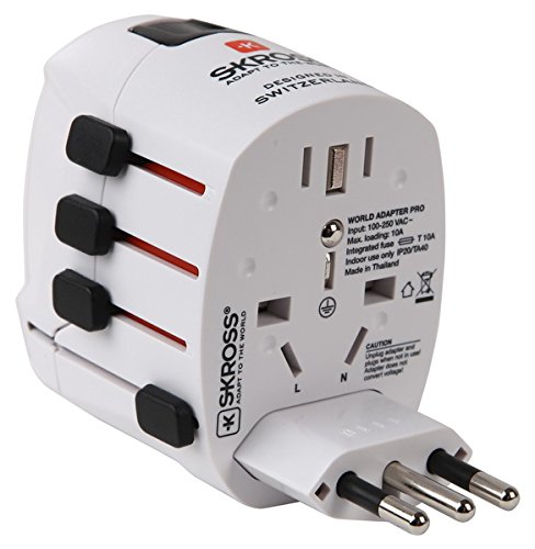 SKROSS PRO – Reiseadapter für Reisende aus Europa (Schuko-Standard) mit patentierten Länderschiebesystem für Reisen in über 220 Länder (USA, UK, Australien, China, Italien, Schweiz, Brasilien …) - 2