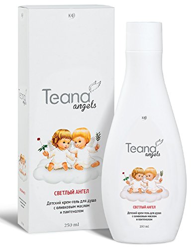 Teana Bright Angel - Baby Cleansing Gel with Olive oil & Panthenol - 250 ml - Moisturizes, Soothes & Regenerates Irritated Skin - Advanced Swiss Quality Ingredients - Teana Angels series
