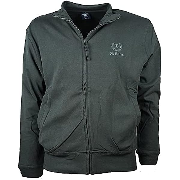Felpa con zip corta da uomo FRED PERRY - NAVY/DARK CARAMEL