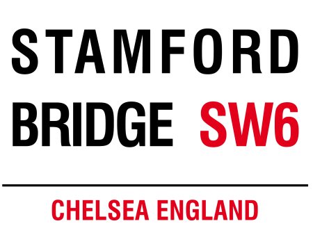 Stamford bridge sW6 london sign-steel 15cms x 20