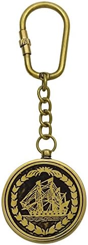Brass 50 Years Perpetual Calendar Design Key Chain Ring Key Fob Keyring Gift