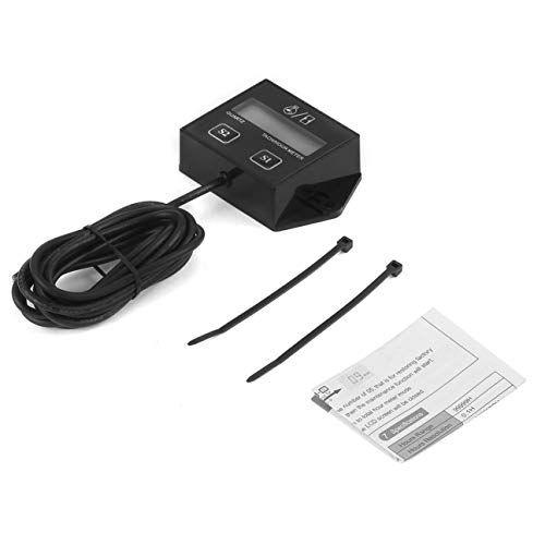 Preisvergleich Produktbild MachinYeseed Hochleistungsauto Digital Engine Tach Tachometer Betriebsstundenzähler Induktiv für Motorrad Auto Motor Stroke Engine schwarz