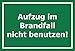 Produktbild Melis Folienwerkstatt Schild - Aufzug Brandfall - 60x40cm | 3mm Aluverbund – S00085-G - 20 Varianten