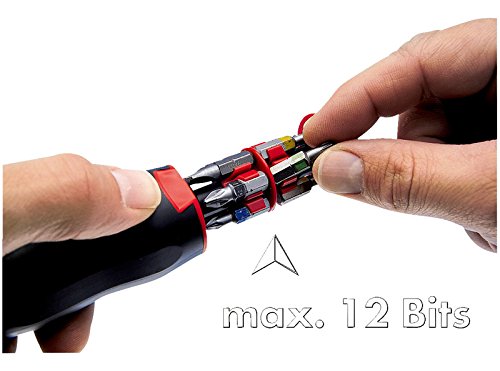 Würth Ratschen-Magazin-Schraubendreher mit praktischem Bit Magazin Bit Magazin im Griff inkl. 12 Bits für für Holz / Bau - 4