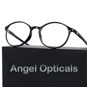 Round blue ray cut glasses for kids use it while using computer mobile laptop and see better results like better sleeping and relaxation in eye fatigue (UNISEX)