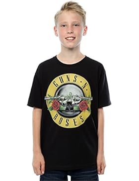 Guns N Roses Jungen Bullet Logo T-Shirt 7-8 Years Schwarz
