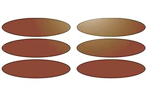 MYGOODPRICE 6 Bandes Adhésives Réfléchissantes pour Signalisation sur Casque 9x2. 5 cm Marron Réfléchissant
