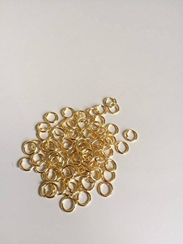 50 pcs 5mm Open Jump Rings Link Loops for DIY Jewelry Making Connector gold color(230)