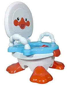 Miniature Mart Babies Potty Seat | Suitable for Unisex | Western Style Toilet for kids with upper closing lid | Safe Material | Convenient & Easy Cleaning | Age Group 1 2 3 Years