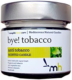 ByeCandle - Perfumed candle. 100% vegetable wax. cotton wick, lead and zinc free - Bye! Tabaco