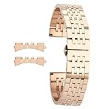 19mm Edelstahl-Uhrenarmband Roségold Uhrenarmband Ersatz für Herren