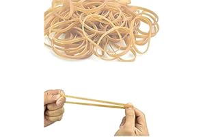 FIGFYOU 100 Stück Elastische Gummibänder Set 5 mm Gummi Mülleimer Bänder Haushaltsgummis Breit Gummiringe Stark Wiederverwendbar Elastikbänder Gummiringerl für Büro Haus Schule Lieferungen