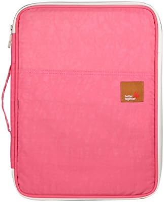 UTRO A4 Document Bags Multi-functional Travel Passport Holder Files Organizer Wallet Tickets Pouch Messenger Storage Handbag for Travel Holiday Home School and Office (Pink)