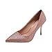 Produktbild Damen Schuhe, Malloom Mode Frauen Pionte Toe Slip-on Hochzeit High Heel Party Schuhe Freizeitschuhe Glod Silber Rosa Größe: 35-39